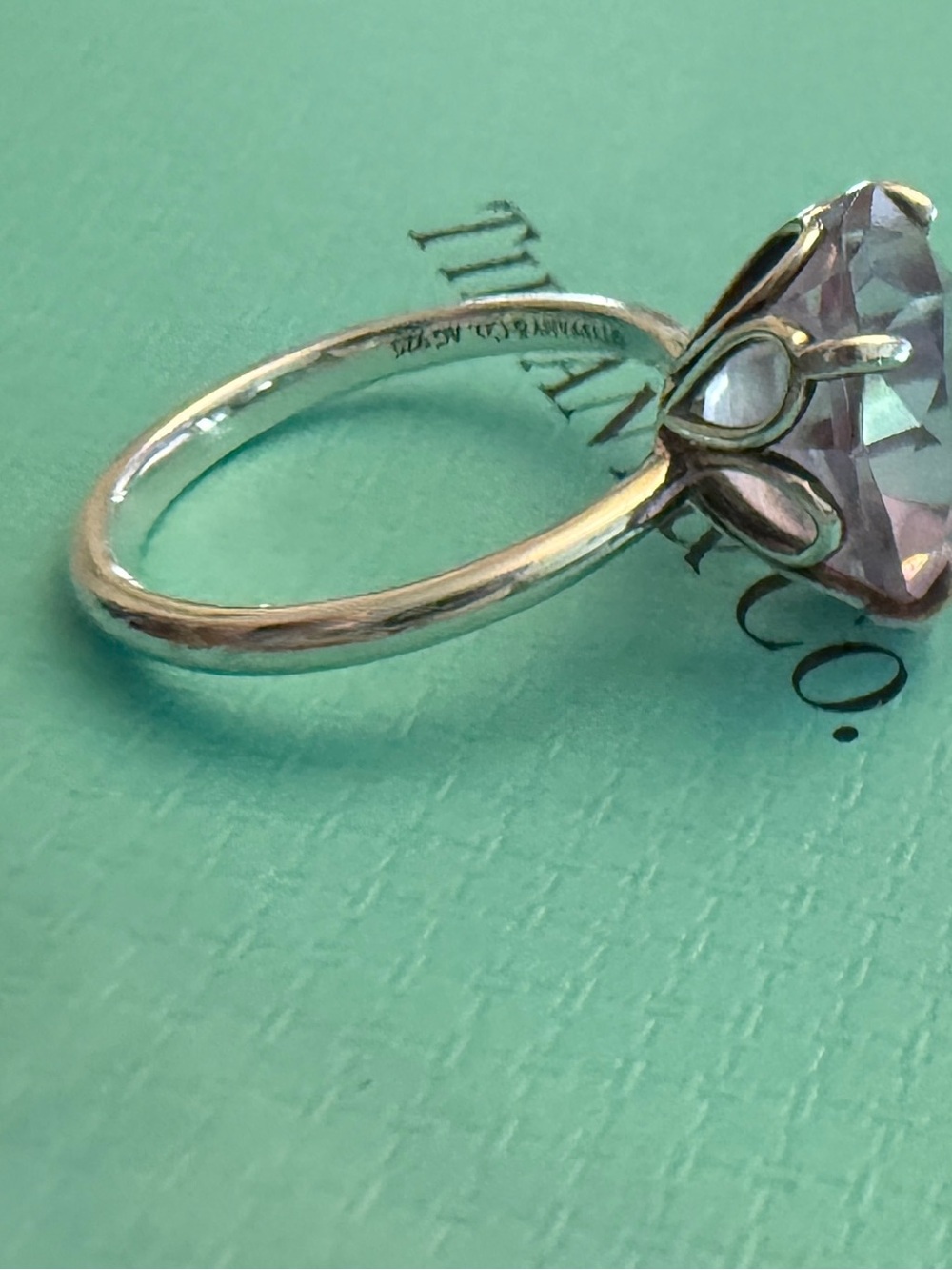 Tiffany & Co. Sterling Silver Amethyst Sparklers Ring Size 6 - Picture 8 of 10